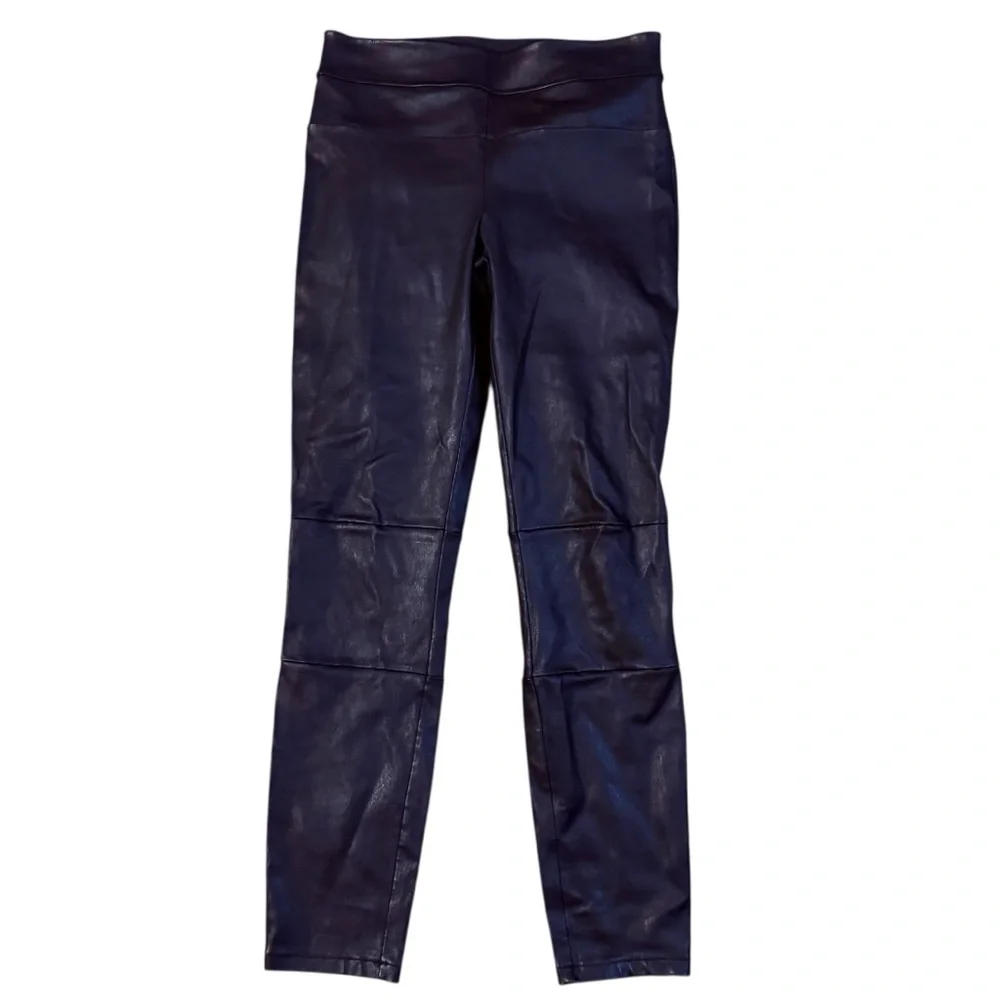 Daryl K Stretch Lamb Leather Black Classic Leggings Size 8 - Picture 4 of 10